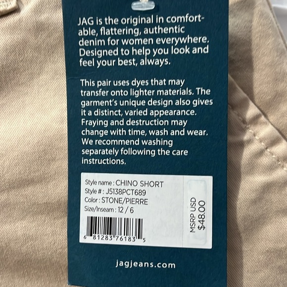 Jag Jeans Mid Rise Chino Shorts - Picture 2 of 4